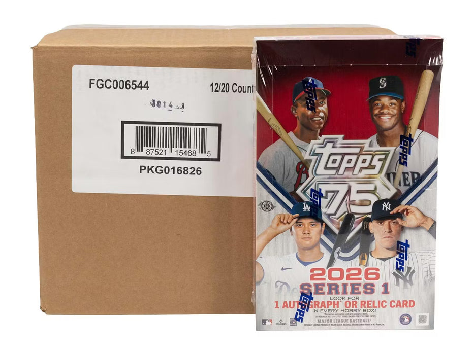 2026 Topps Series 1 Baseball Hobby Box Sealed Case (12 Boxes)