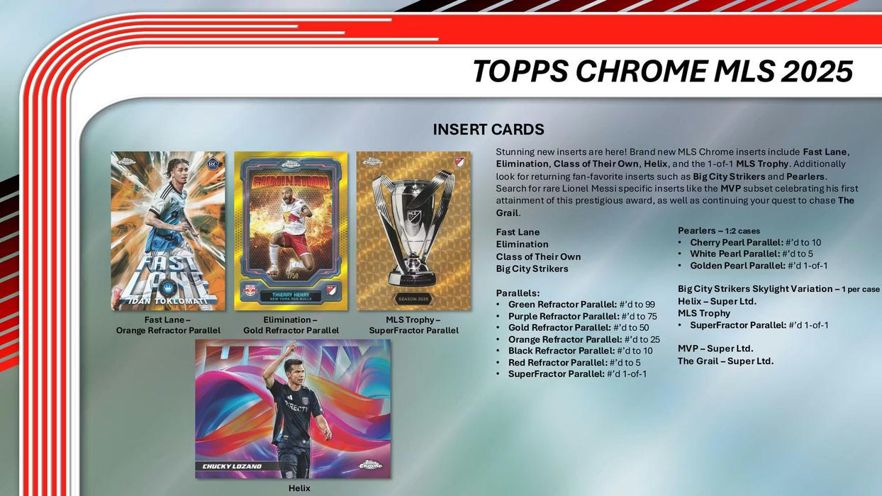 2025 Topps MLS Chrome Soccer Hobby Box (Pre-order: February 19)
