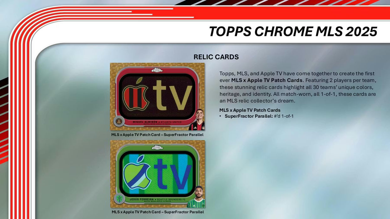 2025 Topps MLS Chrome Soccer Hobby Box (Pre-order: February 19)