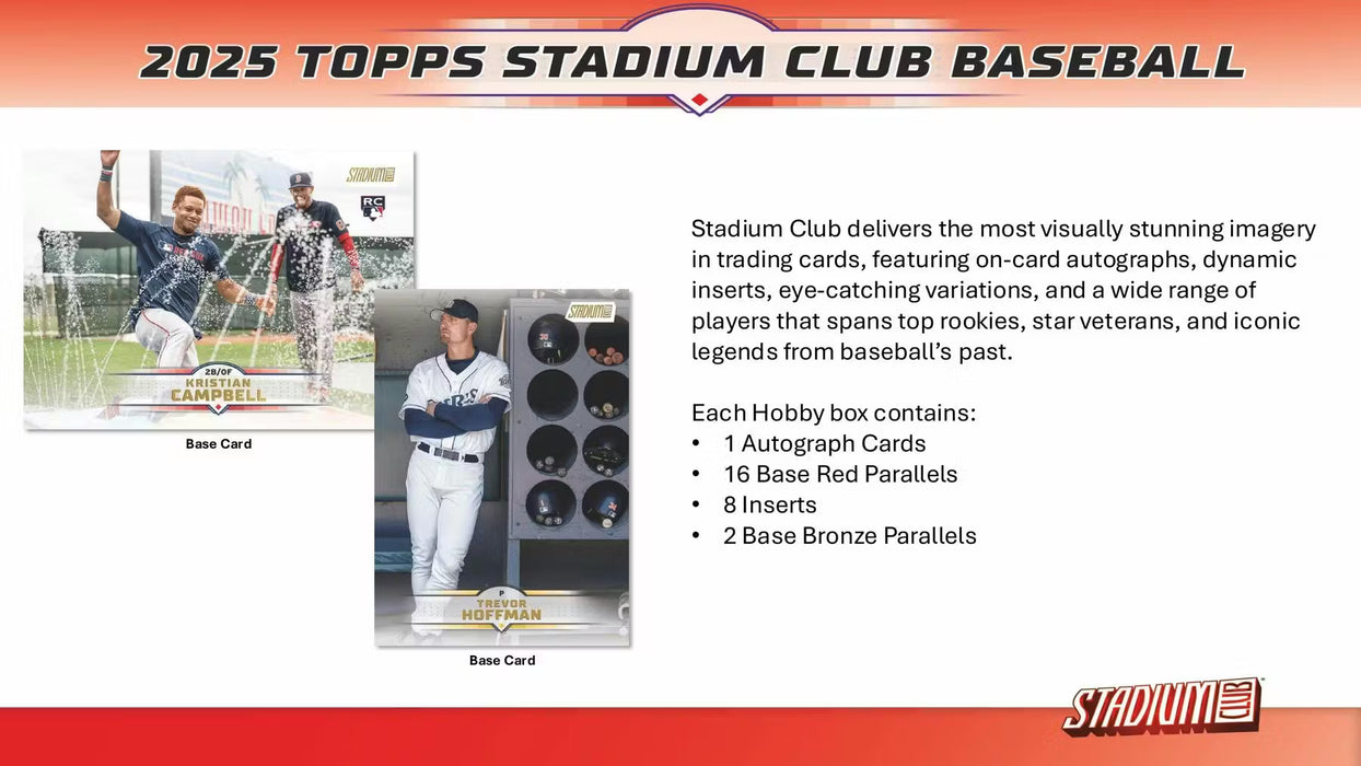 2025 Topps Stadium Club Baseball Hobby Box (Pre-Order: February 18)