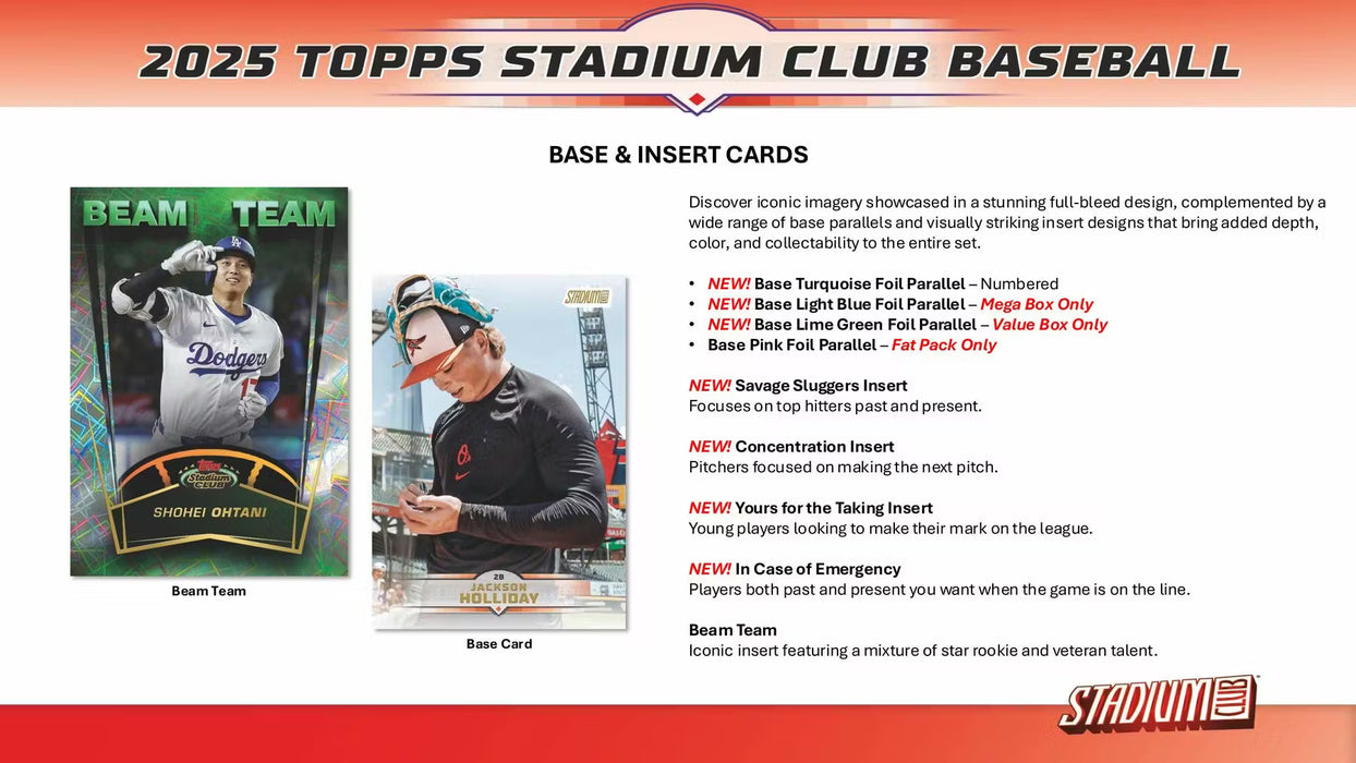 2025 Topps Stadium Club Baseball Mega Box (Pre-Order: February 18)