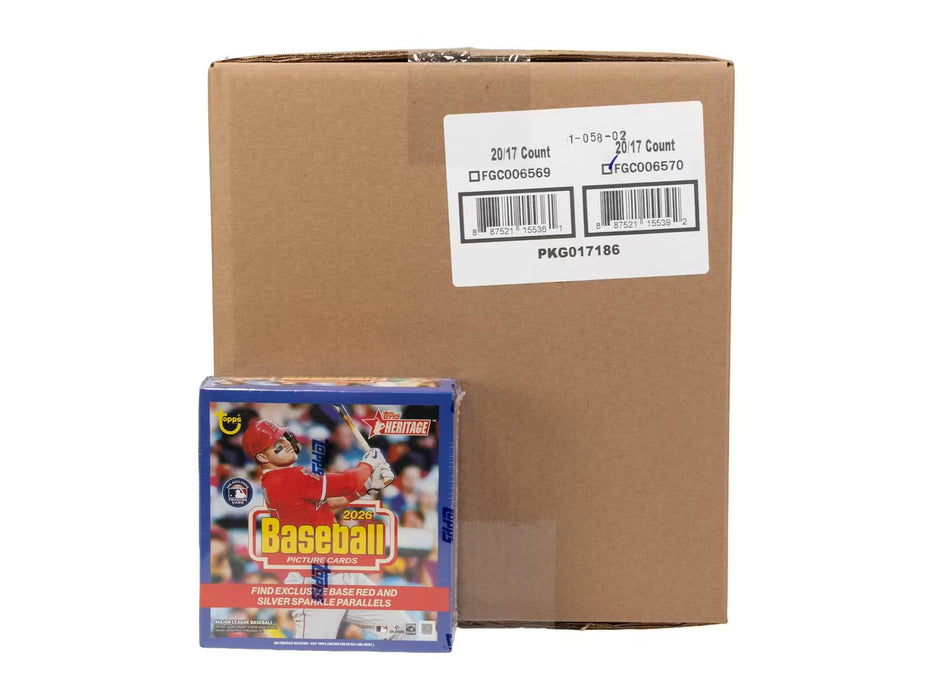 2026 Topps Heritage Baseball Mega Box Sealed Case (20 Boxes)