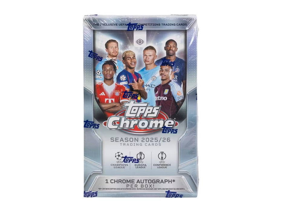 2025-26  Topps Chrome UEFA Club Competitions Soccer Hobby Box