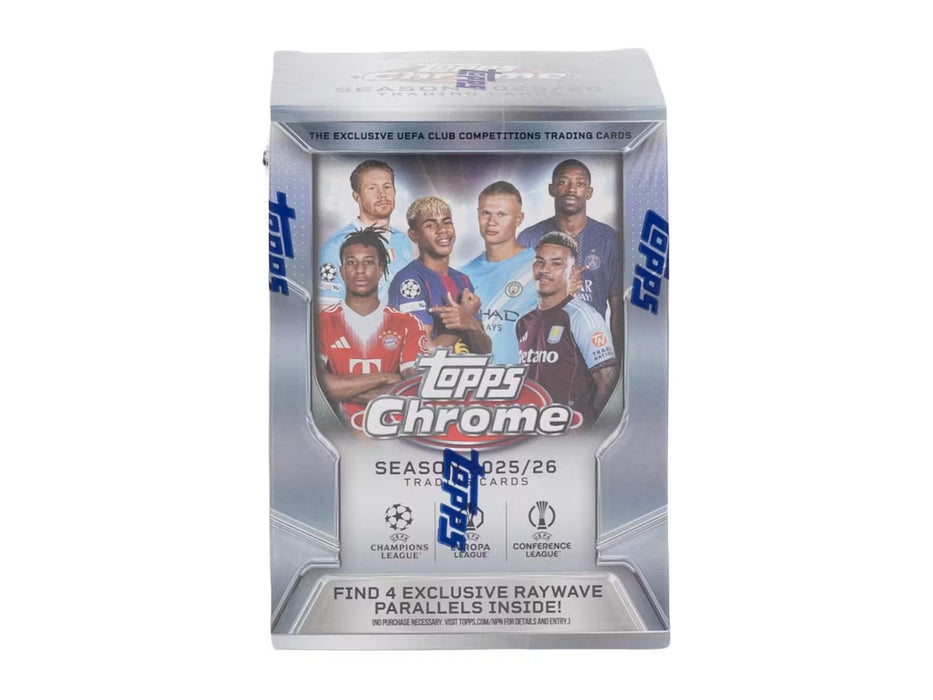 2025-26 Topps Chrome UEFA Club Competitions Soccer Value Box