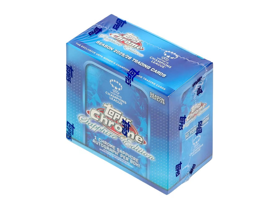 2025-26 Topps Chrome Women's UEFA Champions League Soccer Sapphire Edition Box