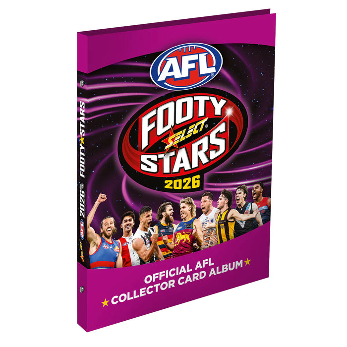 2026 Select AFL Footy Stars Binder Album + 2 Packs Cards