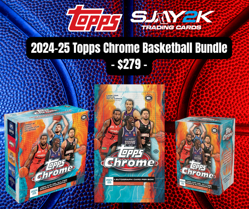 2024-25 Topps Chrome NBL Basketball Bundle Saver (3 Boxes)