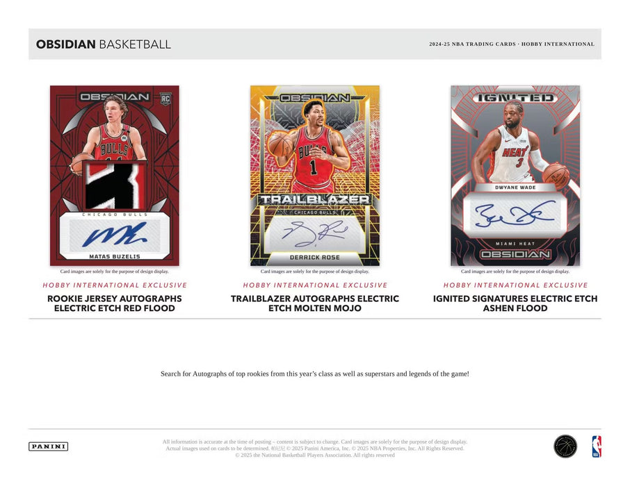 2024-25 Panini Obsidian Basketball International Hobby Box