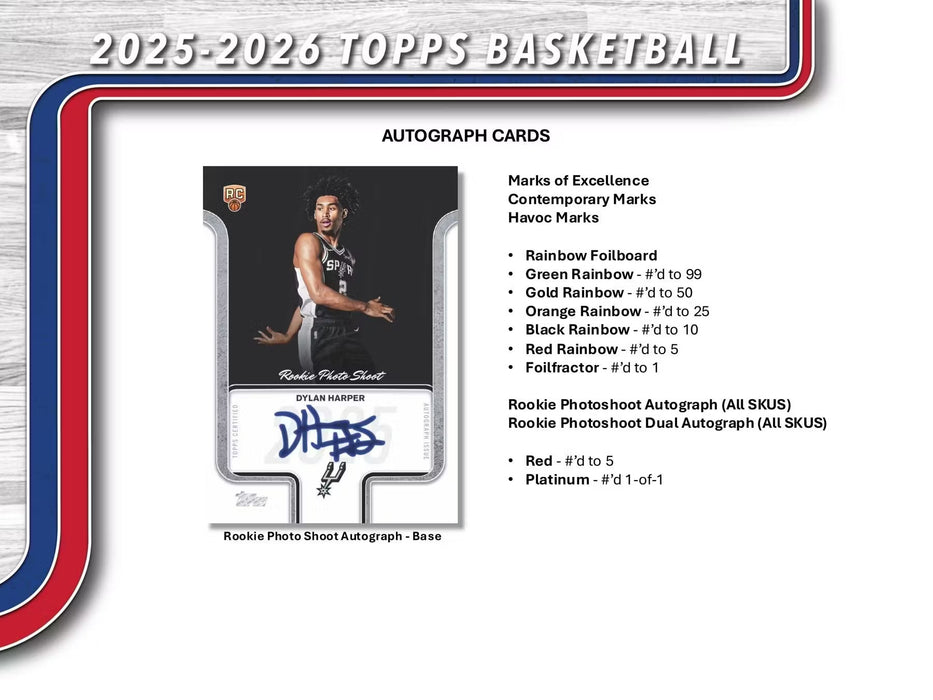 2025-26 Topps NBA Basketball Value Box (Fanatics Exclusive)