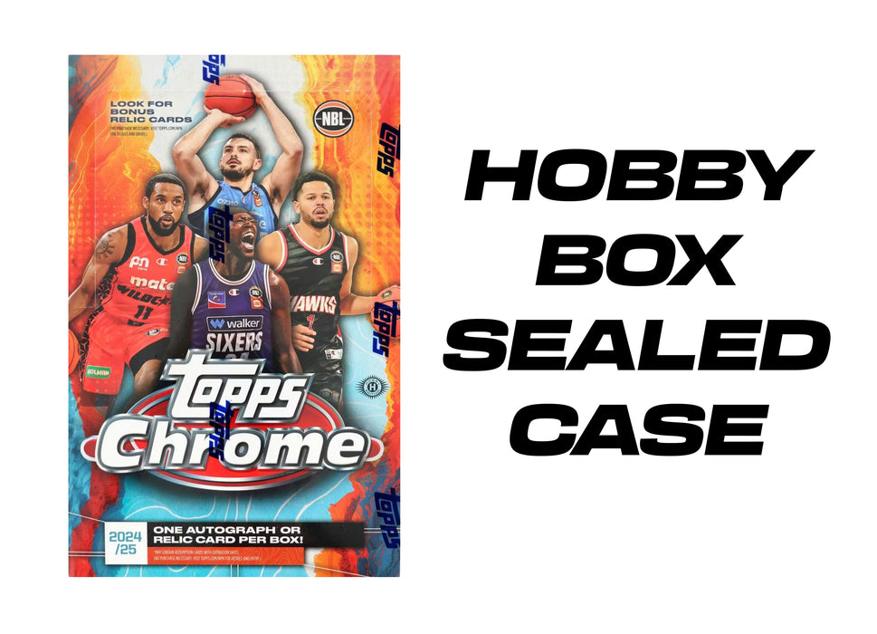 2024-25 Topps Chrome NBL Basketball Hobby Box Sealed Case (12 Boxes)