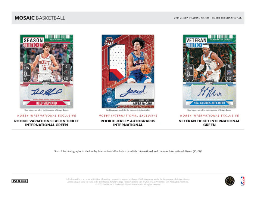 2024-25 Panini Mosaic Basketball International Hobby Box