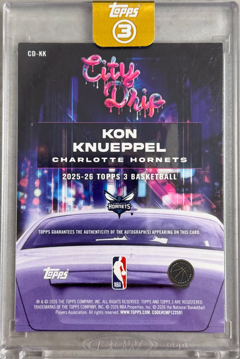 2025-26 Topps 3 CD-KK Kon Knueppel City Drip Signatures /10