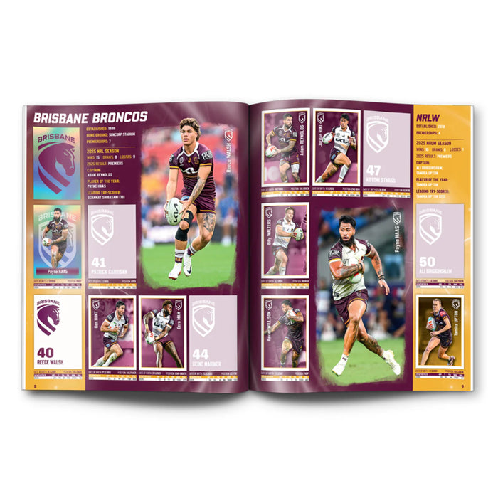 Select 2026 NRL Stickers Book + 5 Packs (In Stock)