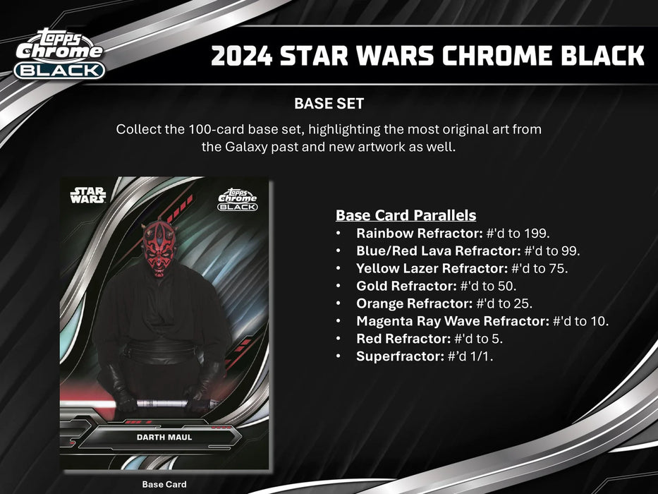 2024 Topps Chrome Black Star Wars Hobby Box