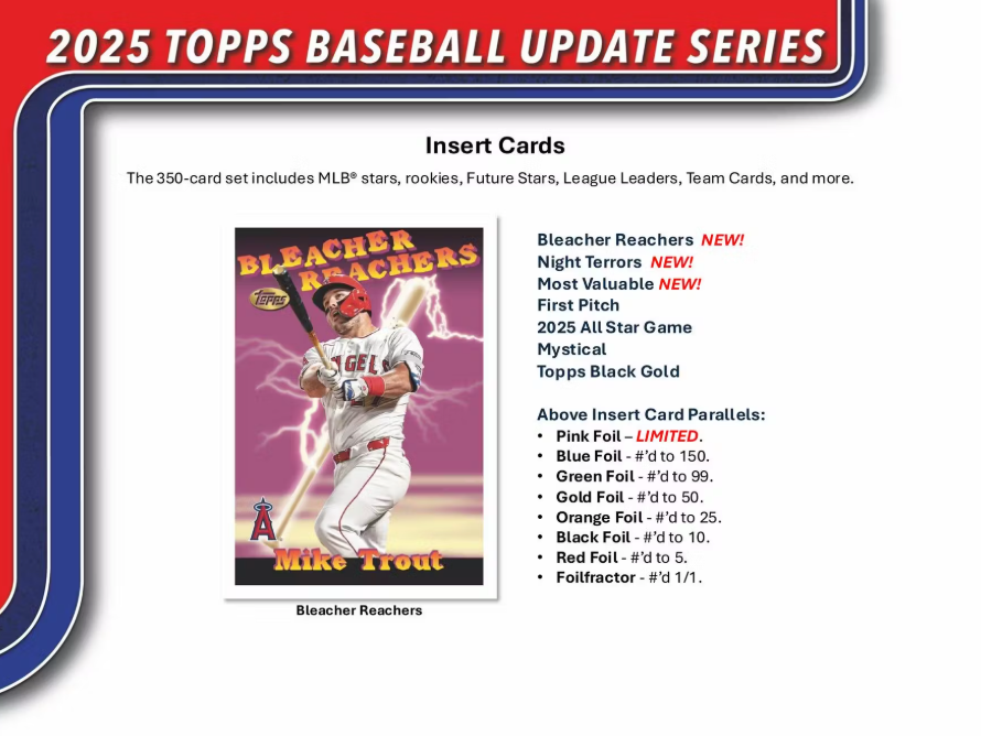 2025 Topps Update Series Baseball 7-Pack Blaster Box