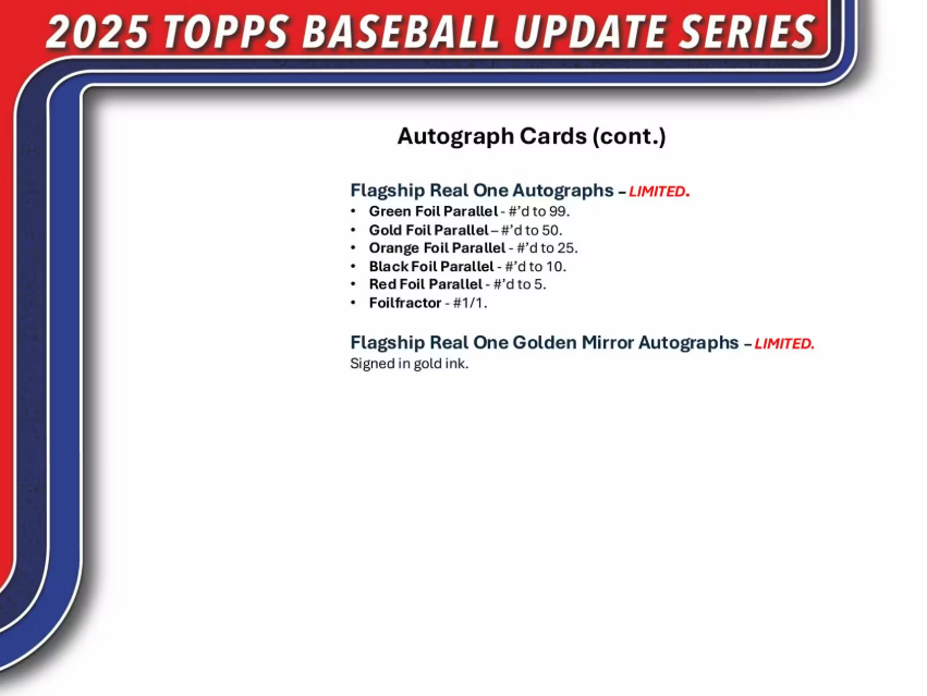 2025 Topps Update Baseball Jumbo Box