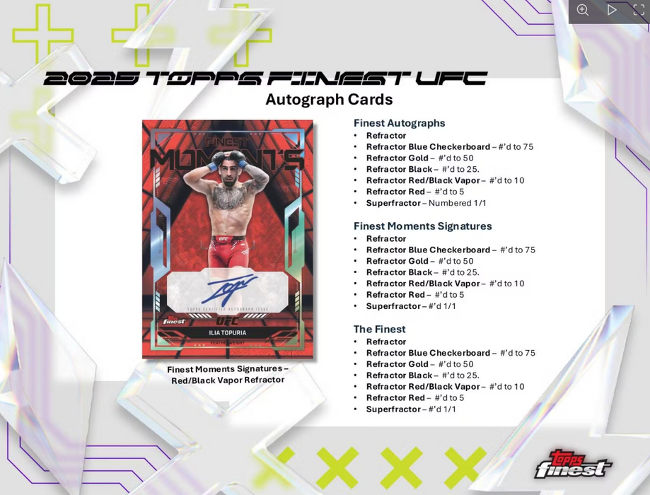 2025 Topps UFC Finest Hobby Box