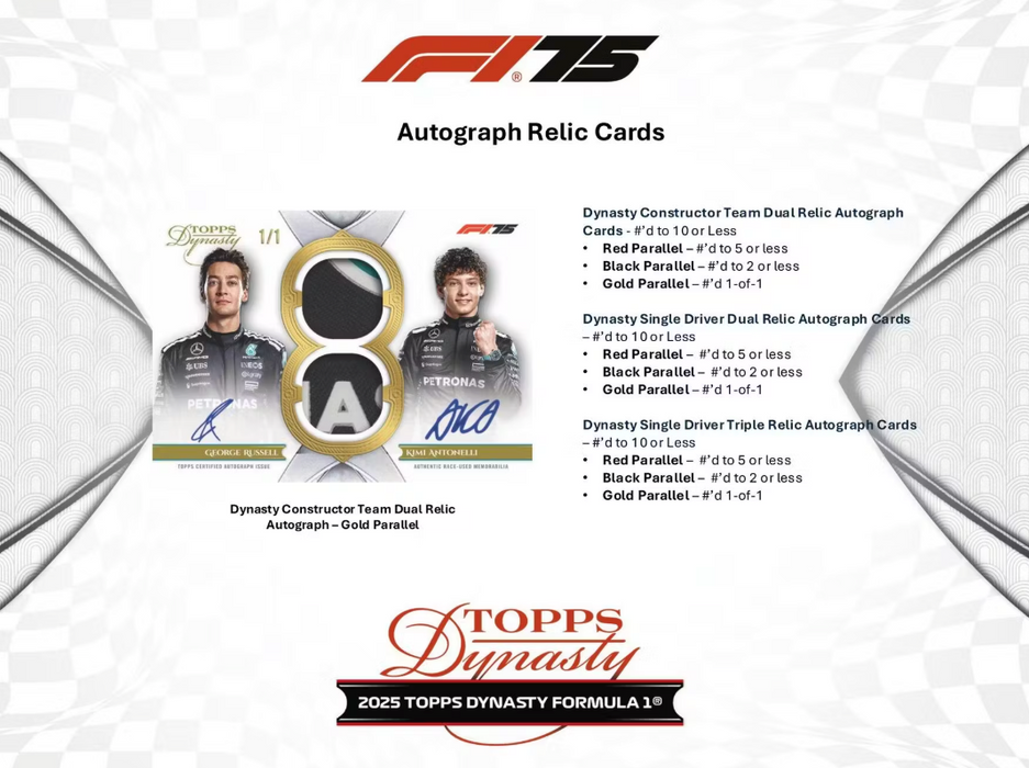 2025 Topps F1 Dynasty Hobby Box