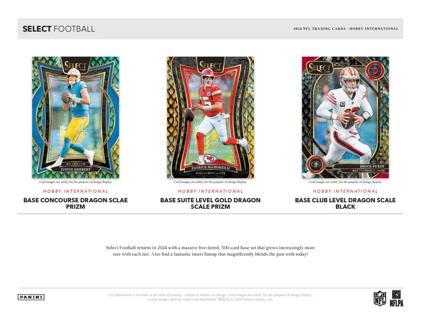 2024 Panini Select Football NFL Hobby International Box