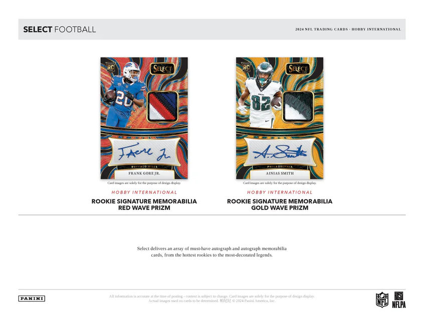 2024 Panini Select Football NFL Hobby International Box