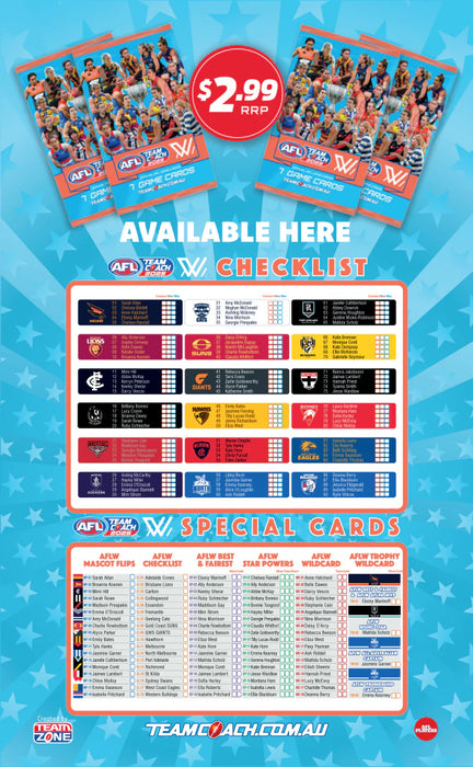 2025 AFLW TeamCoach Footy Trading Cards Box