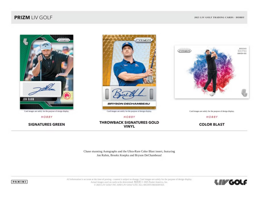 2025 Panini Prizm LIV Golf Hobby Box
