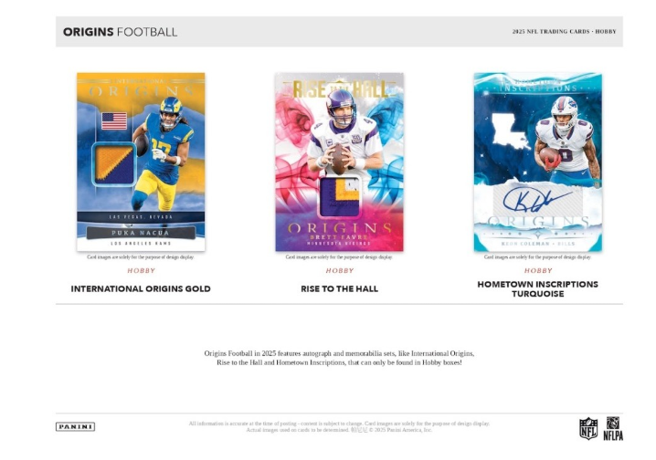 2025 Panini Origins NFL Football Hobby Box