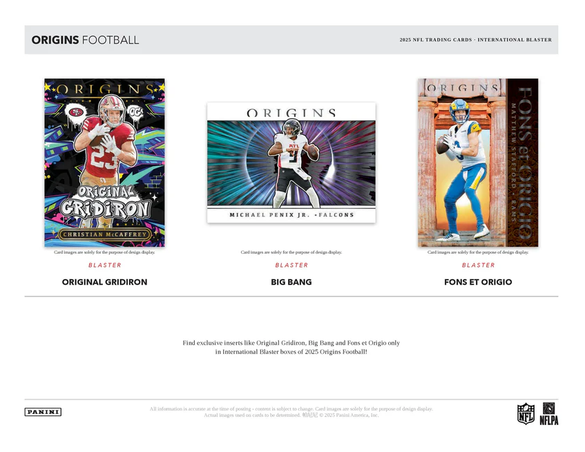 2025 Panini Origins NFL Football International Blaster Box
