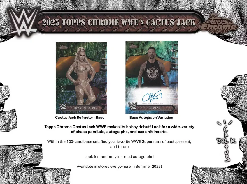 2025 Topps Chrome WWE x Cactus Jack Hobby Box