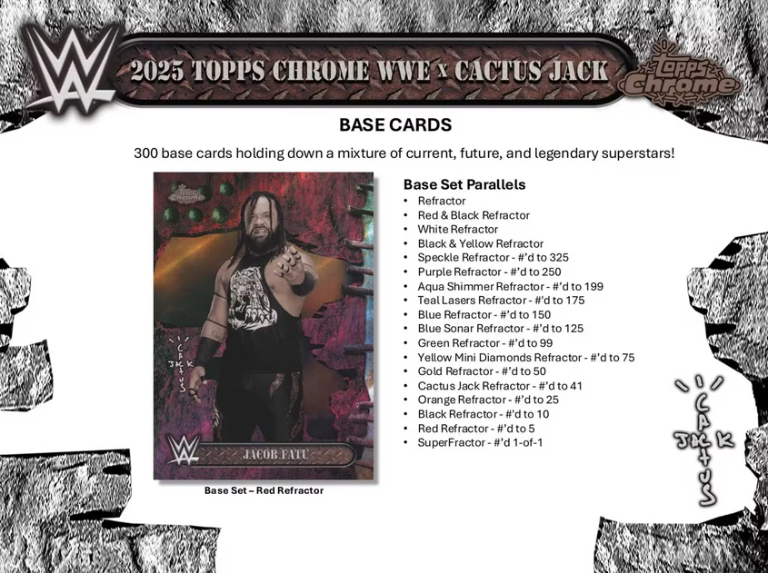 2025 Topps Chrome WWE x Cactus Jack Hobby Box