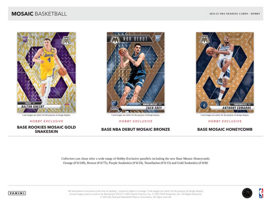 2024-25 Panini Mosaic Basketball Hobby Box