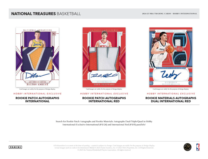 2024-25 Panini National Treasures Basketball Hobby International Box