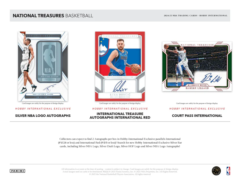2024-25 Panini National Treasures Basketball Hobby International Box