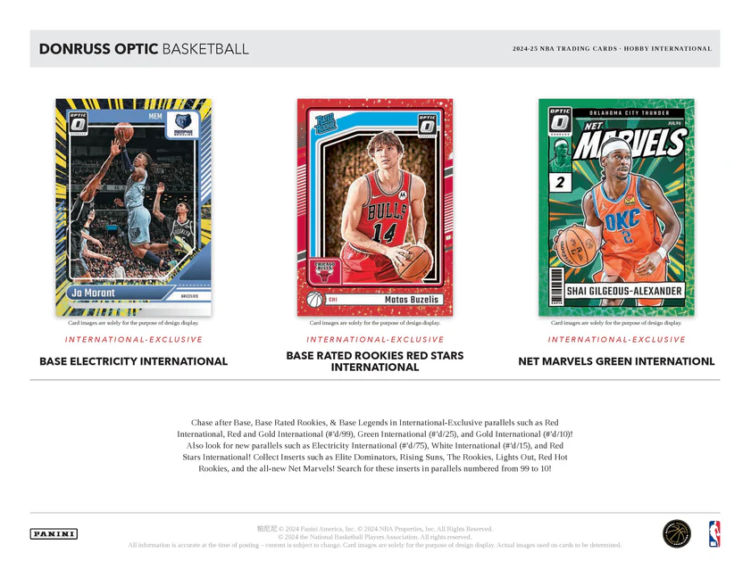 2024-25 Panini Donruss Optic Basketball Hobby International Box