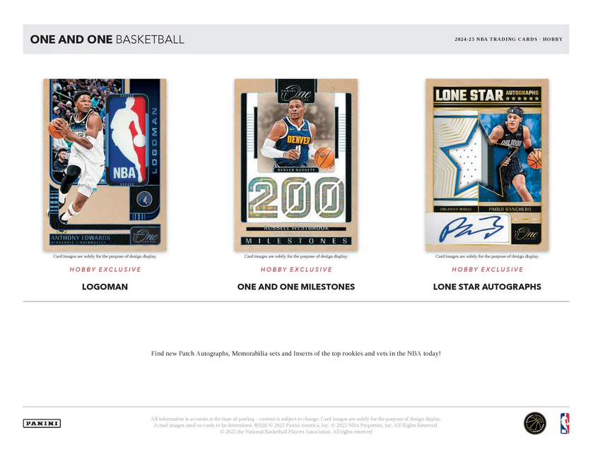 2024-25 Panini One And One Basketball Hobby Box