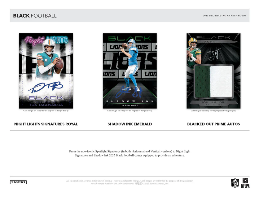 2025 Panini Black NFL Football Hobby Box