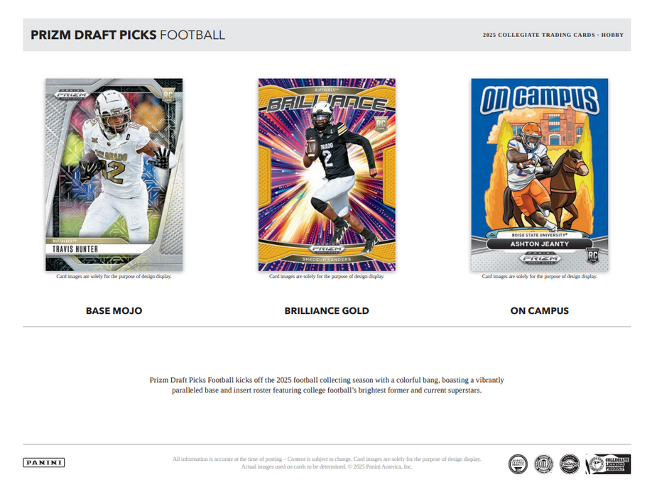 2025 Panini Prizm Draft Picks NFL Football Hobby Box (Pre-Order: December 4)