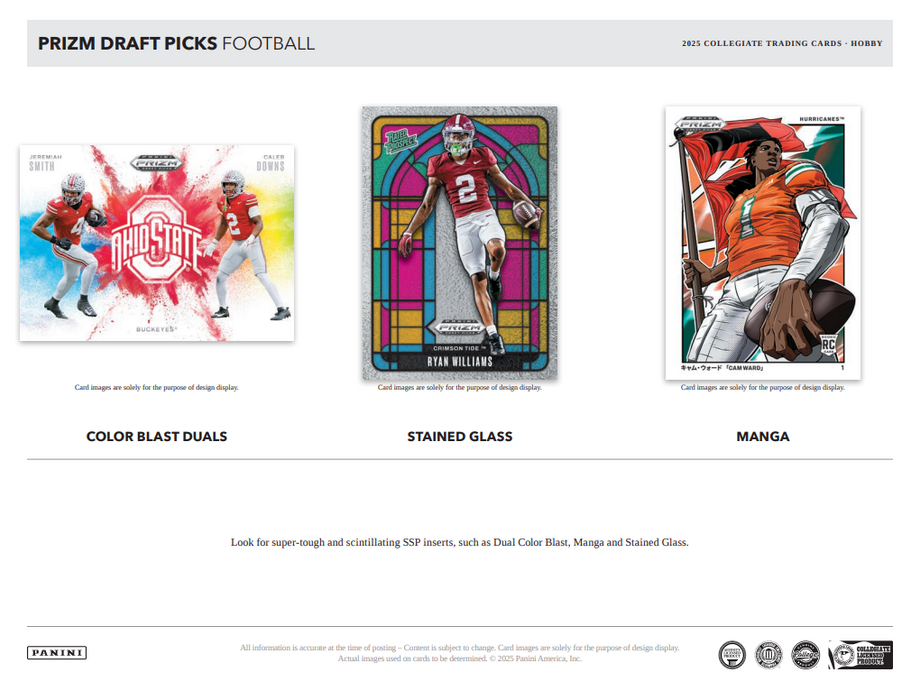 2025 Panini Prizm Draft Picks NFL Football Hobby Box (Pre-Order: December 4)