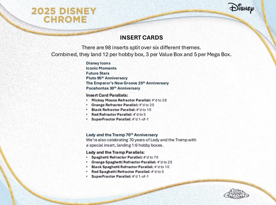2025 Topps Chrome Disney Hobby Box