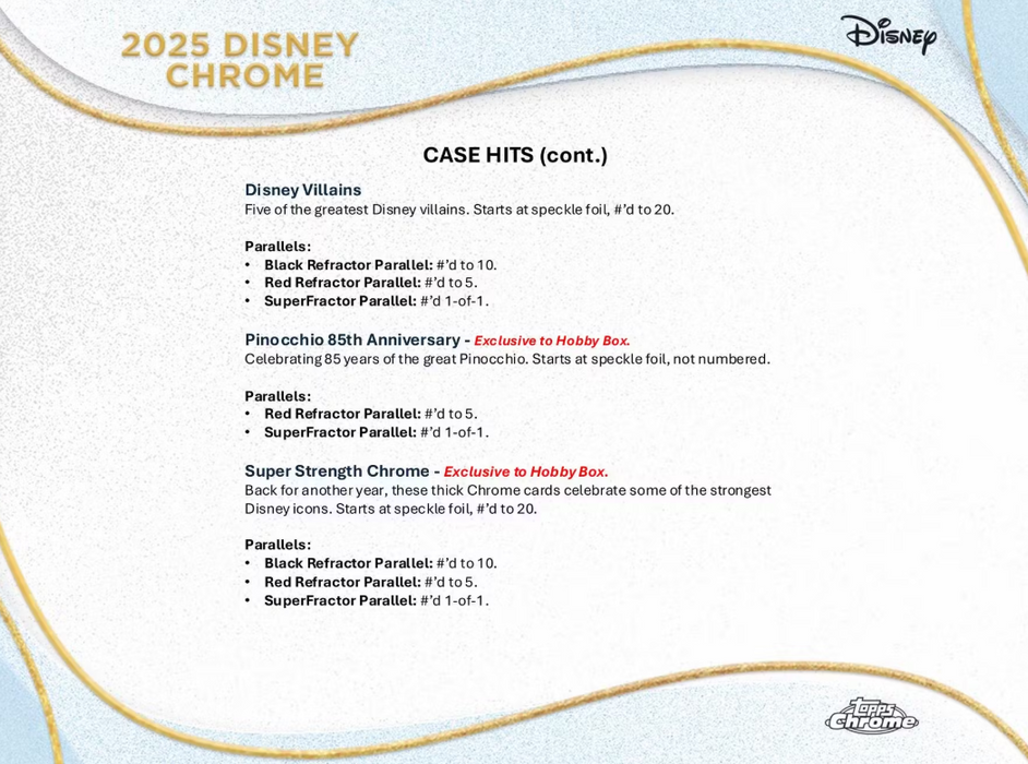 2025 Topps Chrome Disney Hobby Box