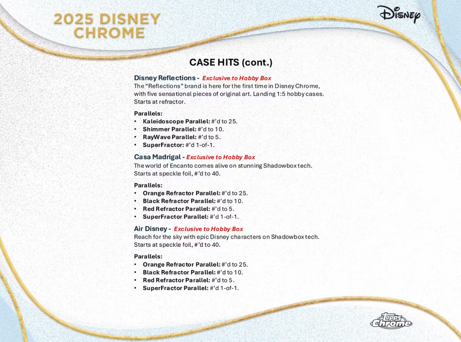 2025 Topps Chrome Disney Hobby Box