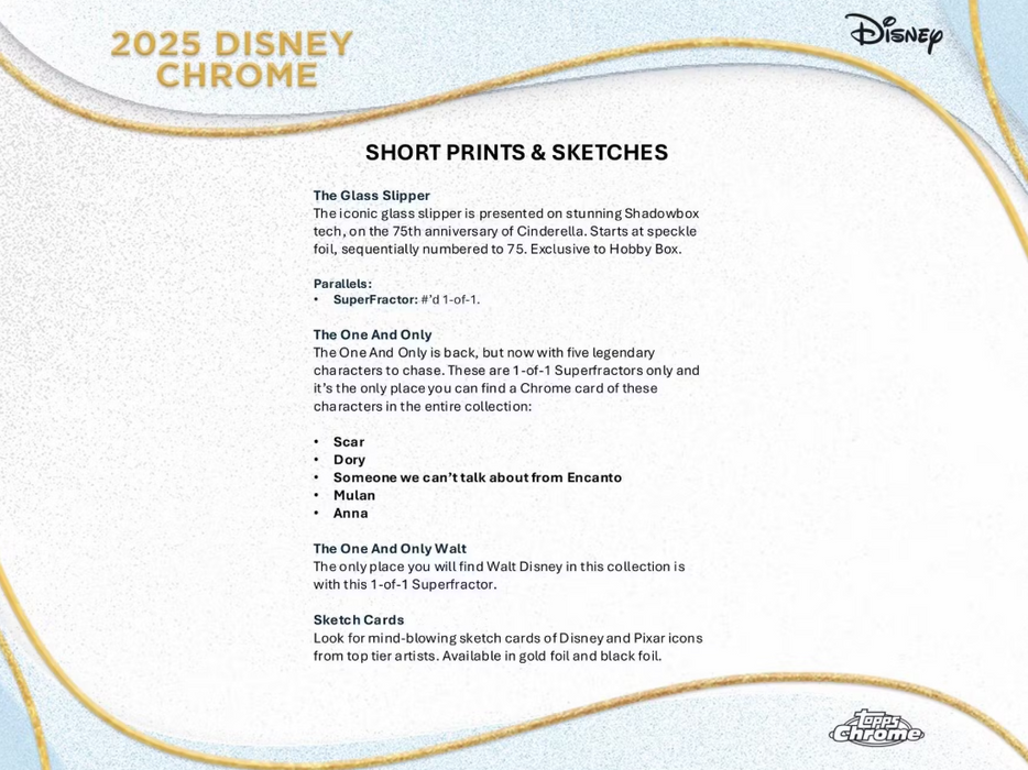 2025 Topps Chrome Disney Hobby Box