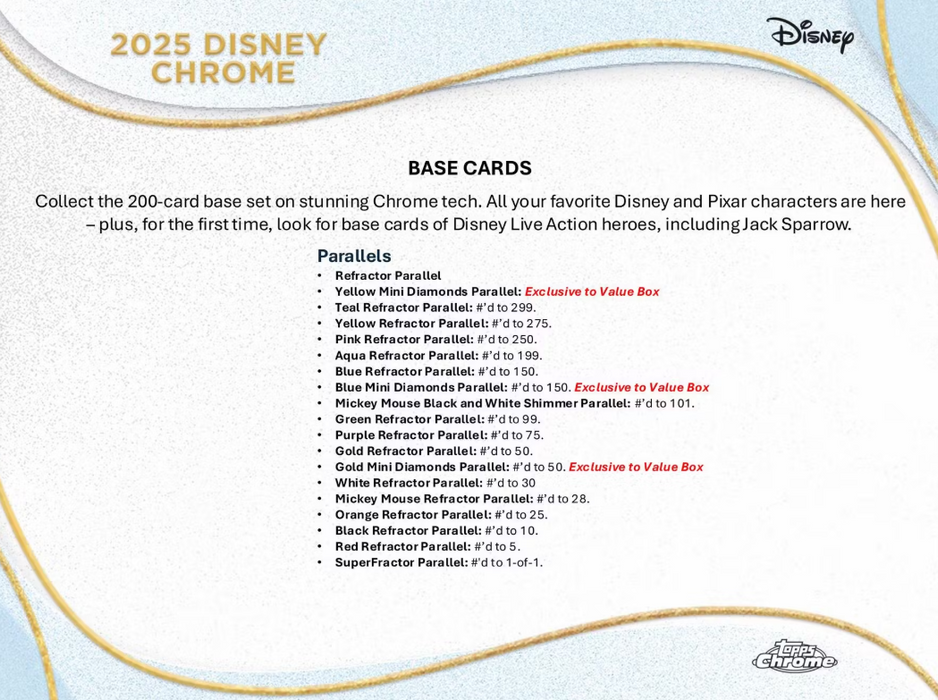 2025 Topps Chrome Disney Value Box