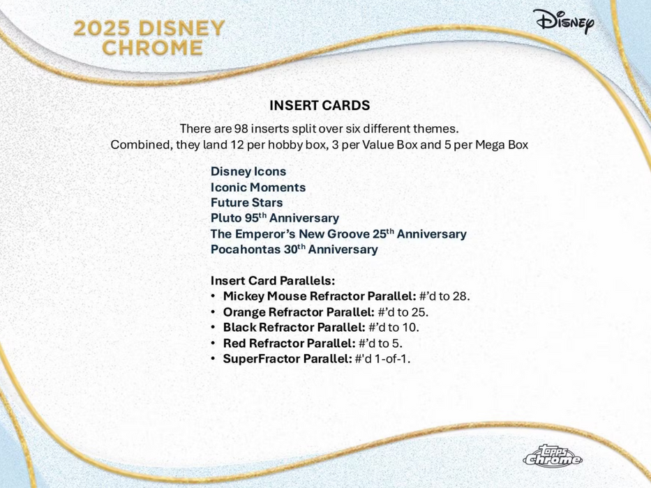2025 Topps Chrome Disney Value Box