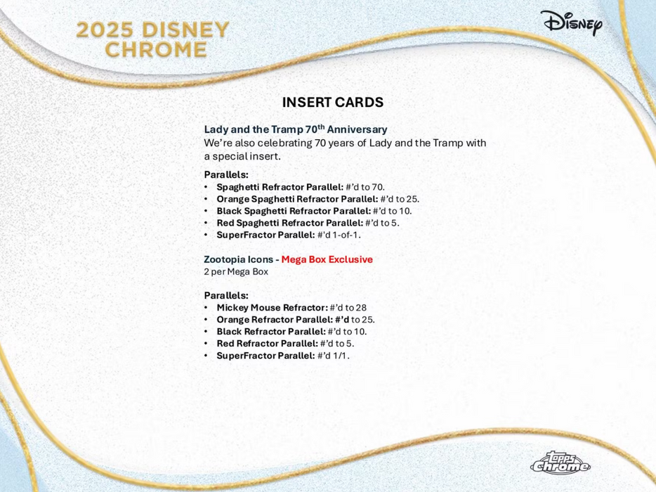 2025 Topps Chrome Disney Mega Box