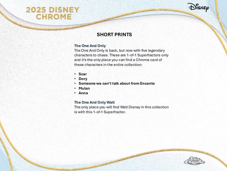 2025 Topps Chrome Disney Mega Box
