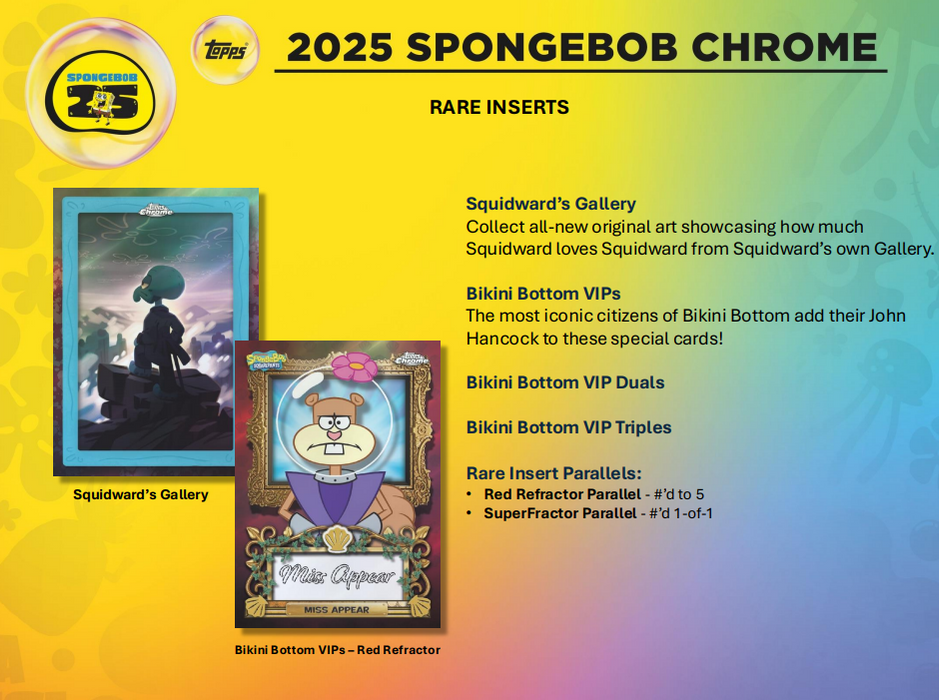 2025 Topps Chrome Spongebob 25th Anniversary Hobby Box