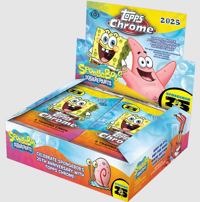 2025 Topps Chrome Spongebob 25th Anniversary Hobby Box