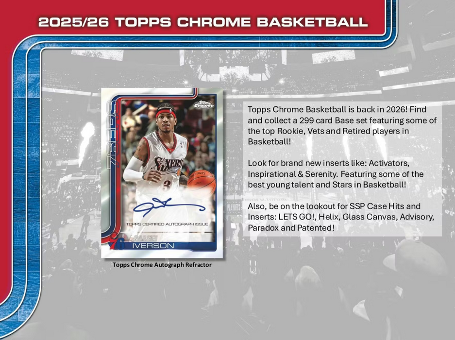 2025-26 Topps Chrome Basketball Blaster Value Box (Pre-Order: December 18)