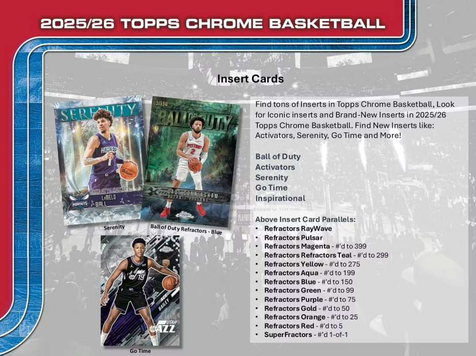 2025-26 Topps Chrome Basketball Blaster Value Box (Pre-Order: December 18)